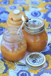 Bottled peach, vanilla and honey spread: delicious on hot, buttery crumpets.